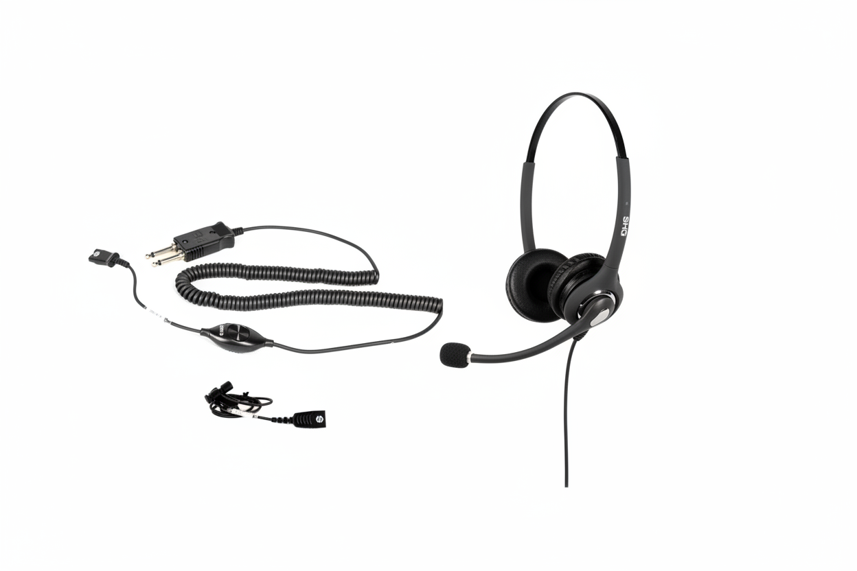 SHG S D144 PTT Cord + S600-NC-PL Dual Headset Bundle