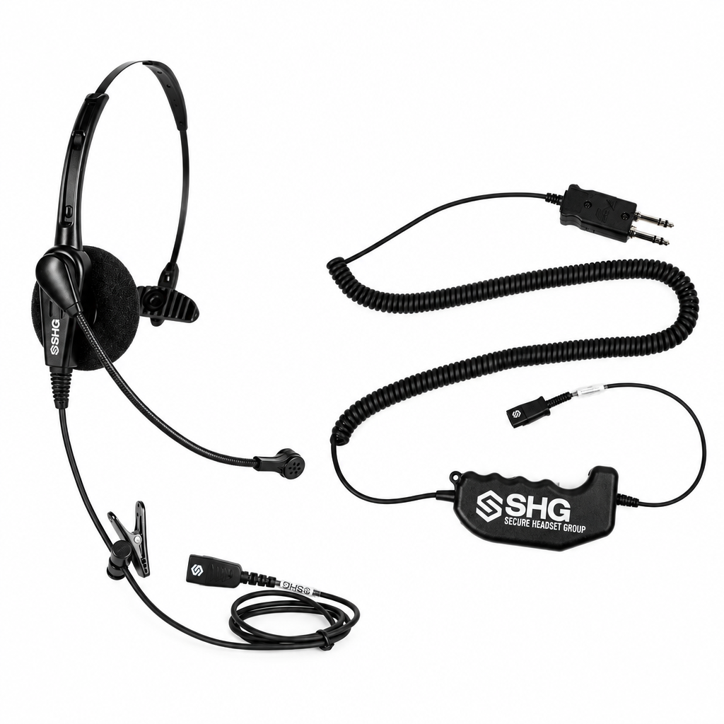 SHG S300 headset with SD145 PTT amplifier